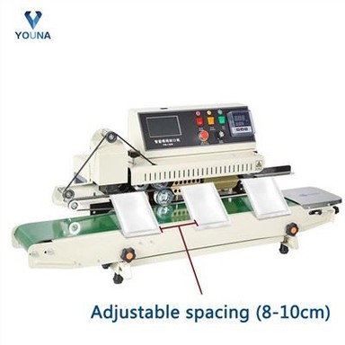 Máquina seladora de sacos plásticos com impressora de data