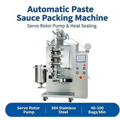 Máquina de embalagem de molho líquido em pasta